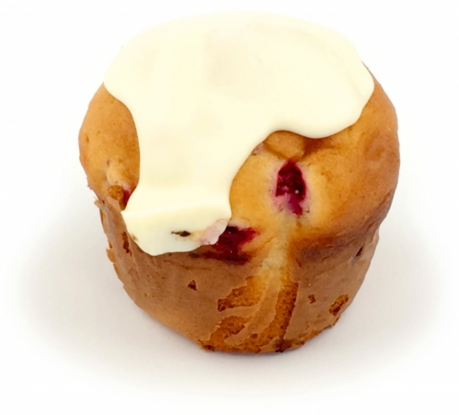 Raspberry & White Chocolate Muffin 150g